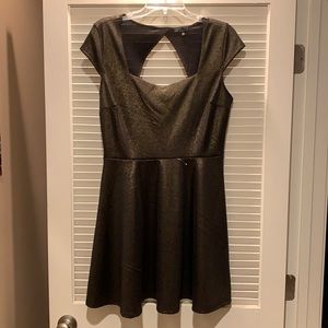 BeBop Metallic Gold & Black Dress